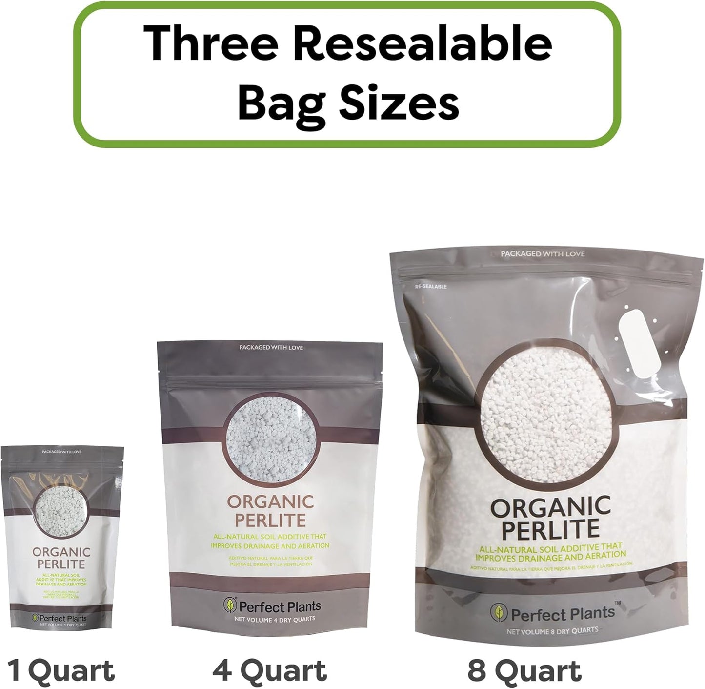 Organic Perlite by β Add to Soil for Indoor & Outdoor Container Plants for Drainage Management and Enhanced Growth (8Qts.)