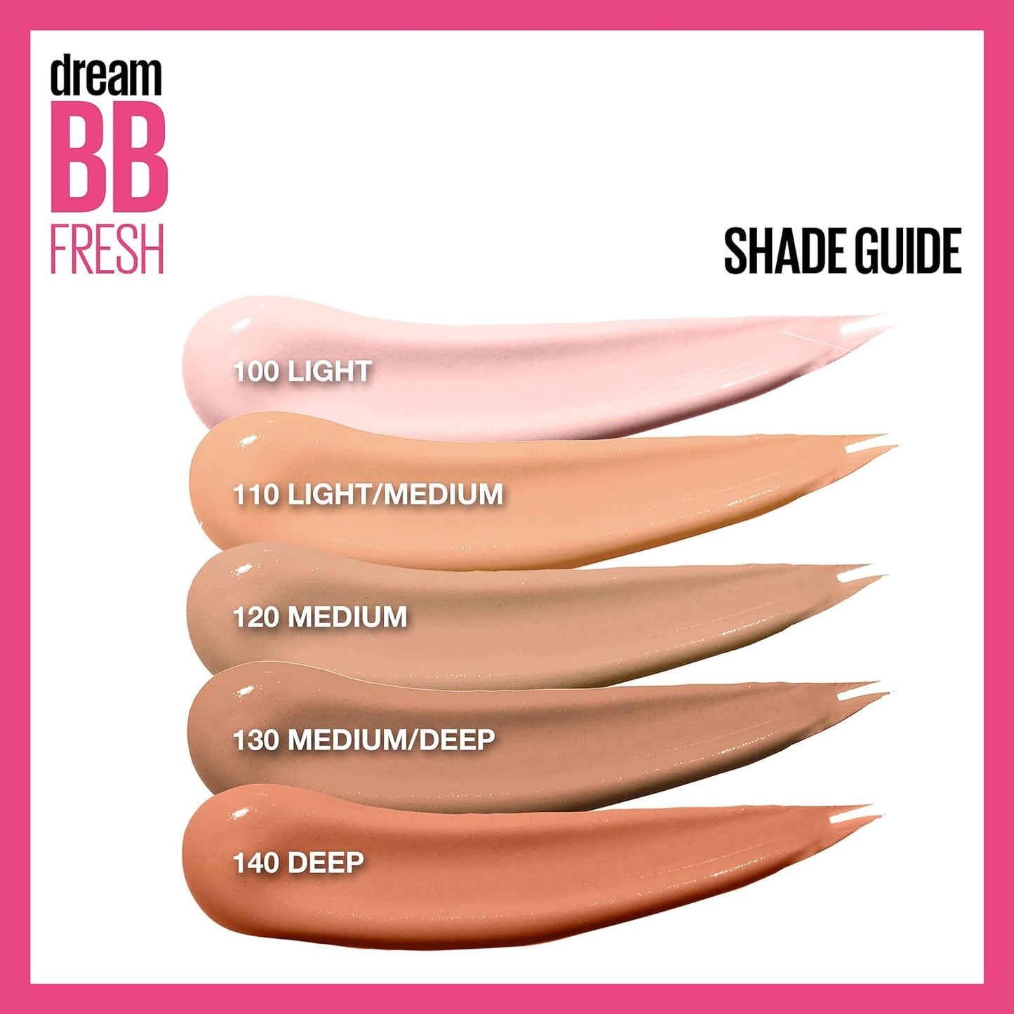 Maybelline Dream Fresh Skin Hydrating BB Cream, 8-In-1 Skin Perfecting Beauty Balm with Broad Spectrum SPF 30, Sheer Tint Coverage, Oil-Free, Light/Medium, 1 Fl Oz