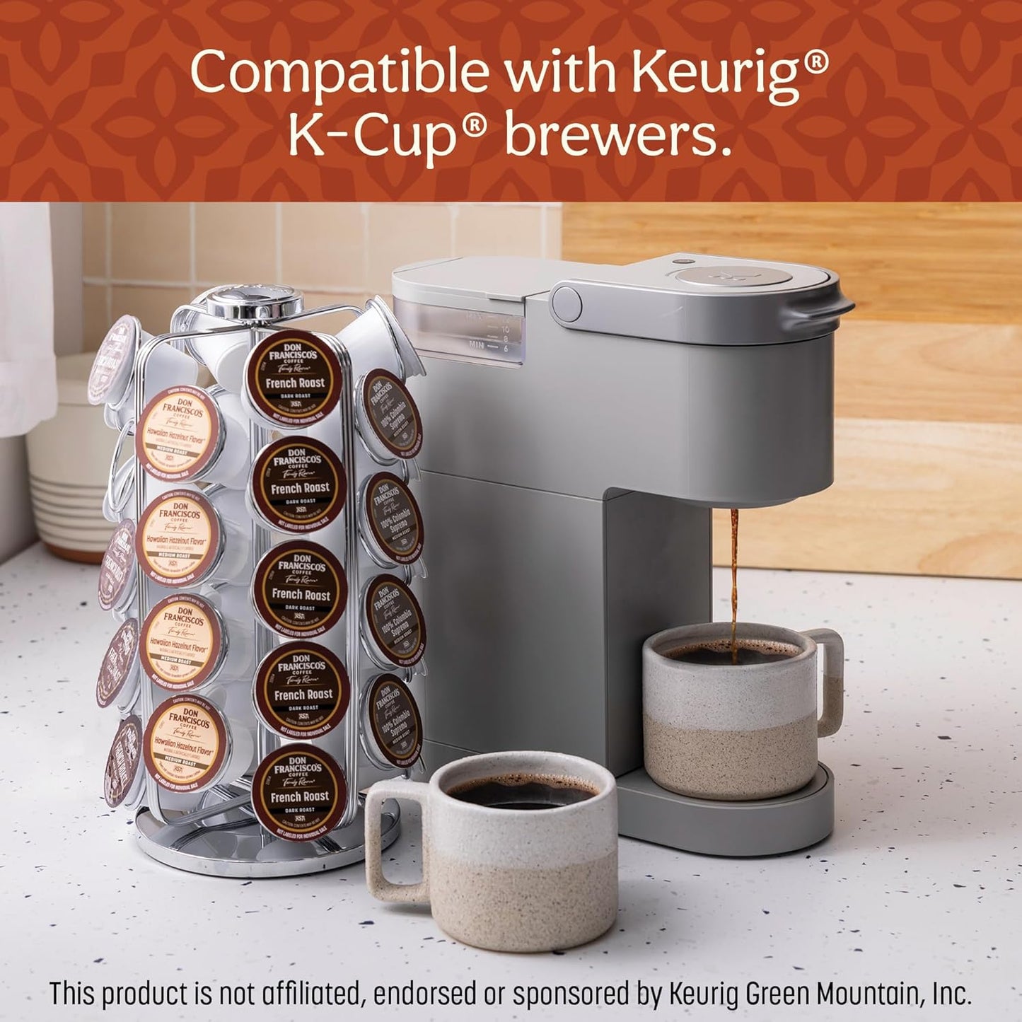 Hawaiian Hazelnut Flavored Coffee Pods, 100 Count, Medium Roast, Compatible with Keurig Brewers